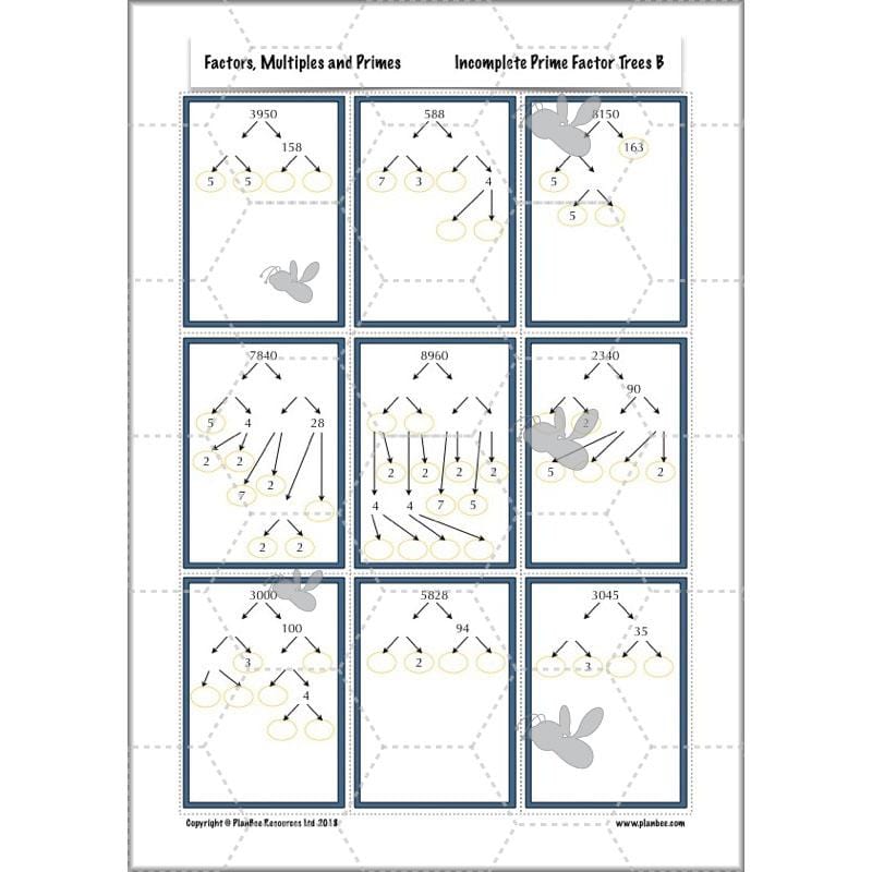 PlanBee Factors, Multiples & Primes - Year 6 Complete Maths Plans by PlanBee