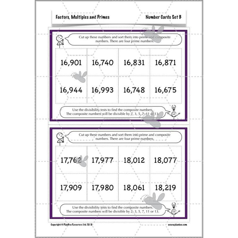 Factors, Multiples & Primes Year 6 Complete Maths Plans by PlanBee