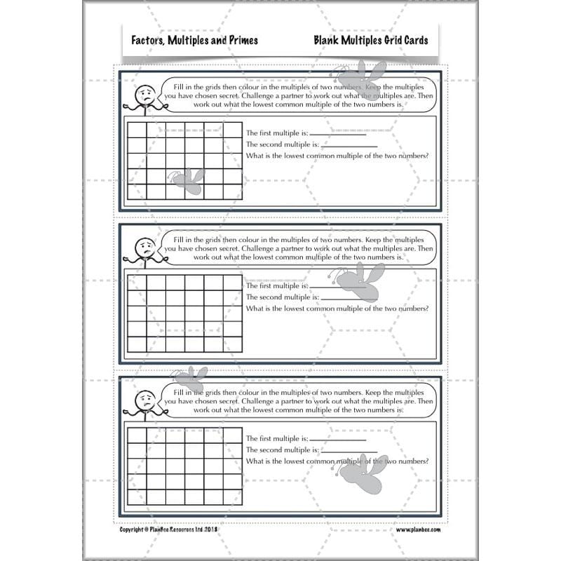 PlanBee Factors, Multiples & Primes - Year 6 Complete Maths Plans by PlanBee