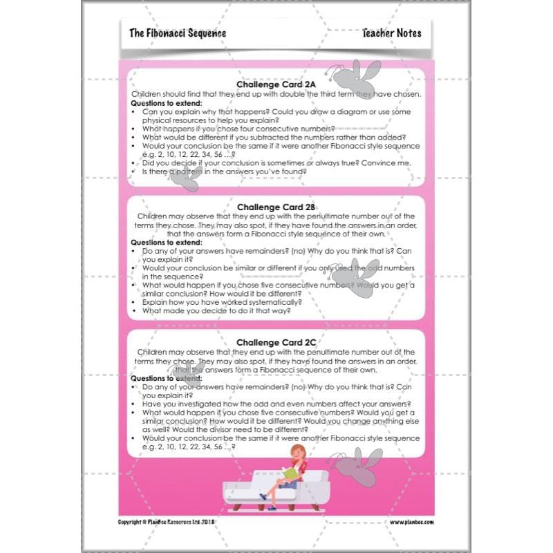 PlanBee The Fibonacci Sequence: KS2 Maths lesson planning