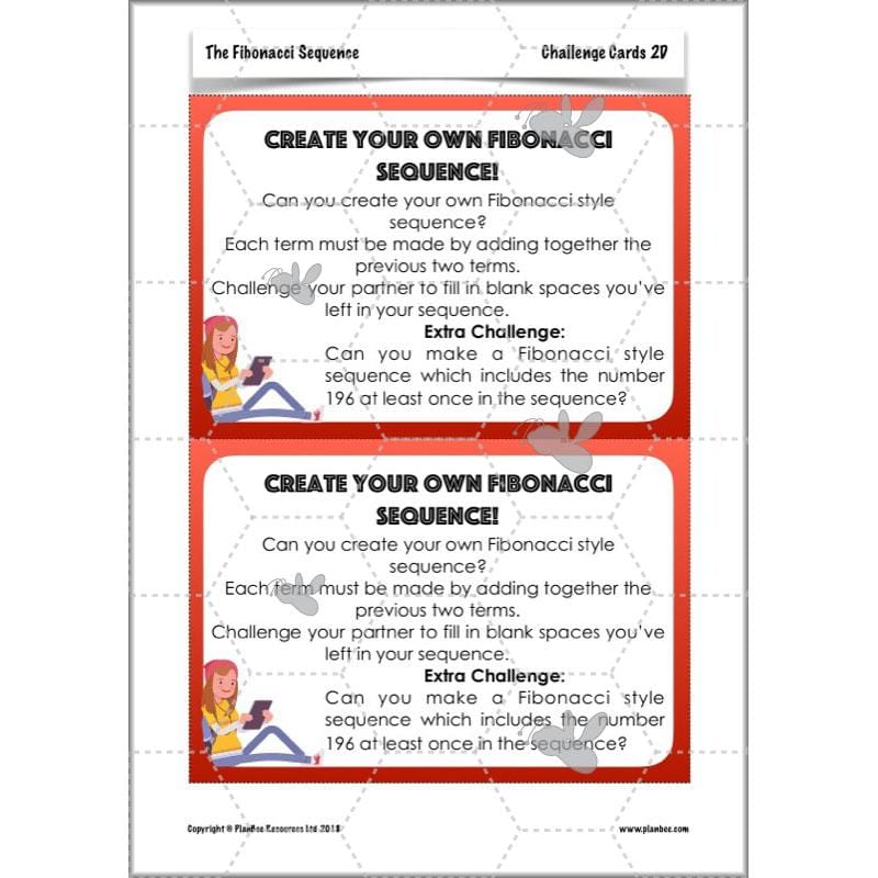 PlanBee The Fibonacci Sequence: KS2 Maths lesson planning