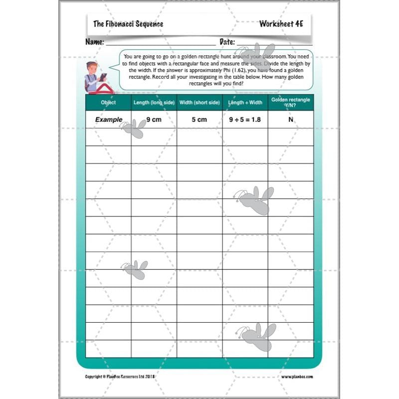 PlanBee The Fibonacci Sequence: KS2 Maths lesson planning