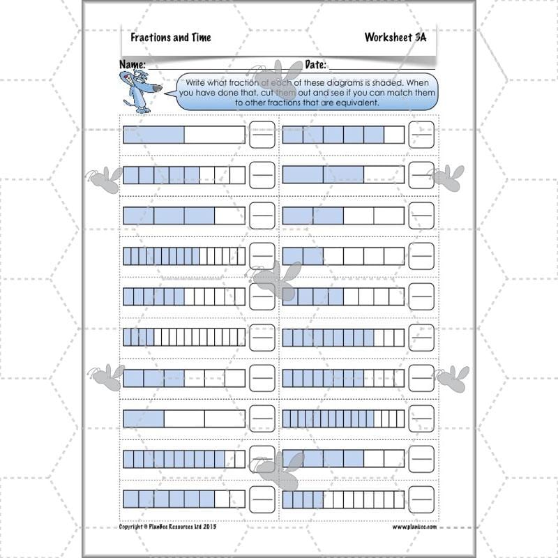 PlanBee Fractions and Time - Year 4 Primary Maths Resources