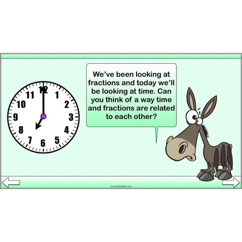 PlanBee Fractions and Time - Year 4 Primary Maths Resources