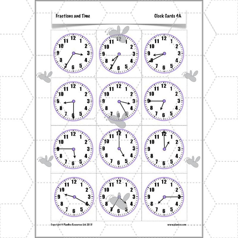 PlanBee Fractions and Time - Year 4 Primary Maths Resources