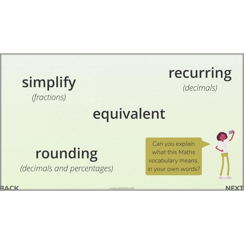 PlanBee Fractions, Decimals & Percentages - Year 6 Complete Maths Planning