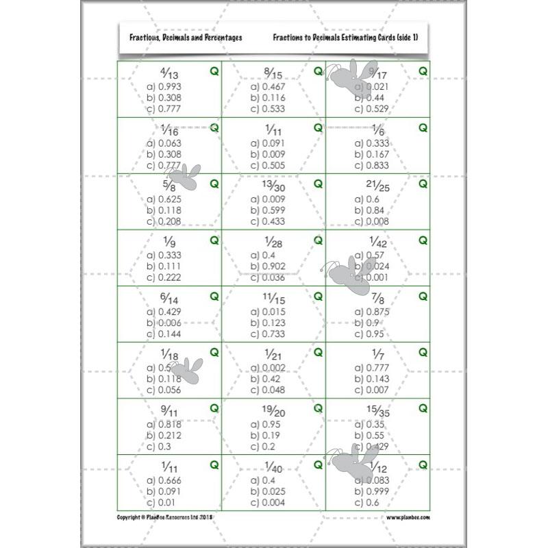 PlanBee Fractions, Decimals & Percentages - Year 6 Complete Maths Planning