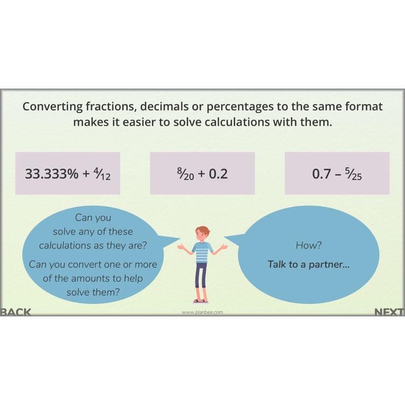 PlanBee Fractions, Decimals & Percentages - Year 6 Complete Maths Planning