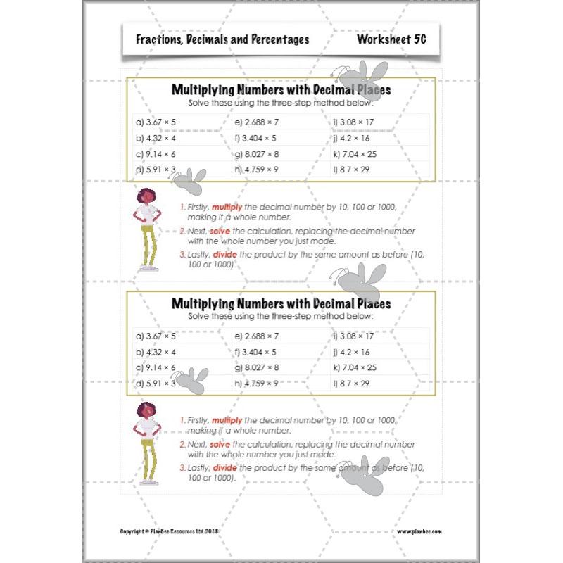 PlanBee Fractions, Decimals & Percentages - Year 6 Complete Maths Planning