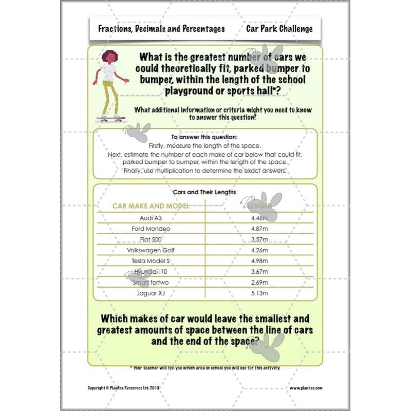 PlanBee Fractions, Decimals & Percentages - Year 6 Complete Maths Planning