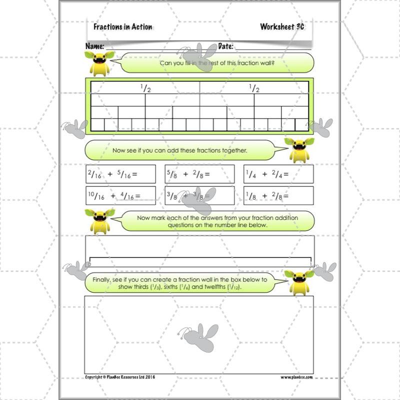 PlanBee Fractions in Action: KS2 Maths Year 3  Lesson Plans and Resources
