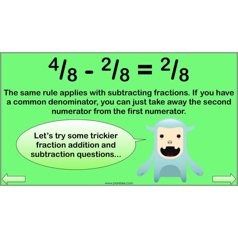 PlanBee Fractions in Action: KS2 Maths Year 3  Lesson Plans and Resources