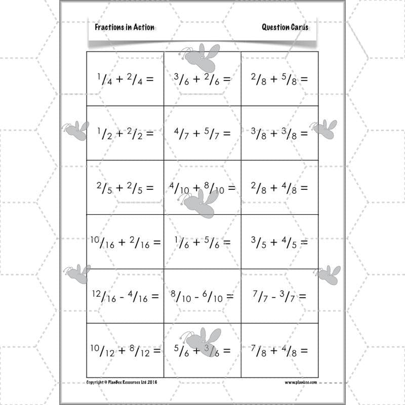 PlanBee Fractions in Action: KS2 Maths Year 3  Lesson Plans and Resources