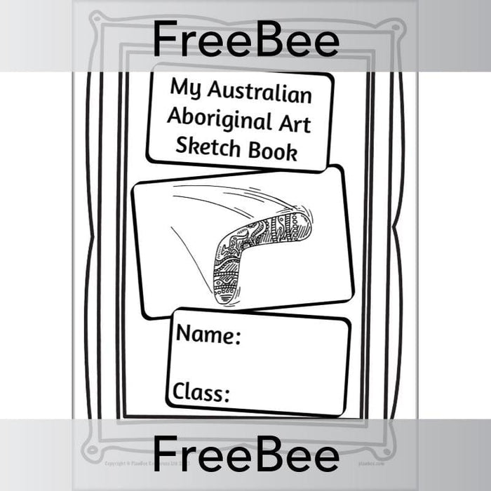 Free Australian Aboriginal Art Sketch Book Cover