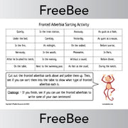 PlanBee FREE Fronted Adverbial Sorting Activity from PlanBee