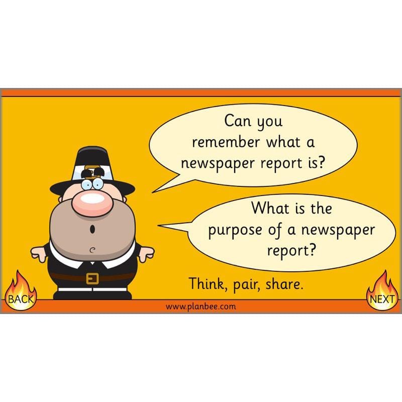 PlanBee Great Fire of London Newspaper Reports KS1 English Plans