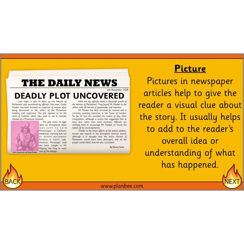 PlanBee Great Fire of London Newspaper Reports KS1 English Plans