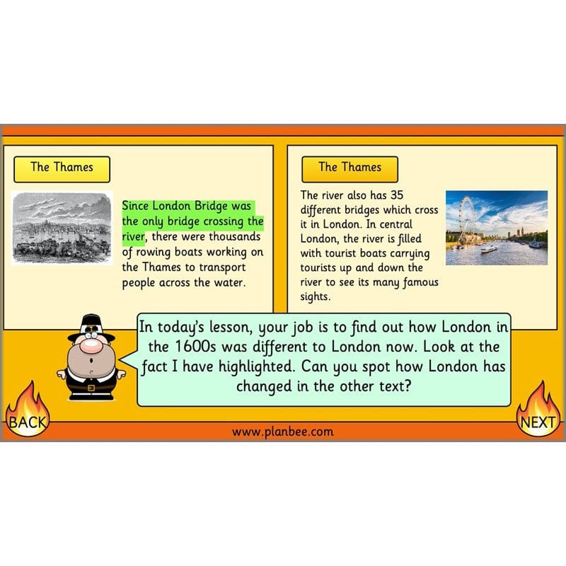 PlanBee London Past and Present KS1 | English Lesson Planning Year 2