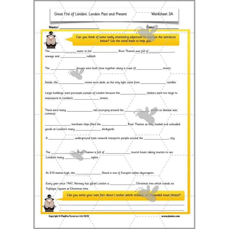 PlanBee London Past and Present KS1 | English Lesson Planning Year 2