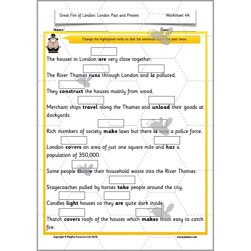PlanBee London Past and Present KS1 | English Lesson Planning Year 2