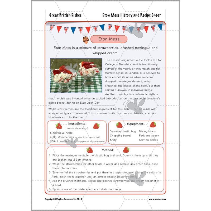 PlanBee Great British Dishes: KS2 DT scheme of work by PlanBee