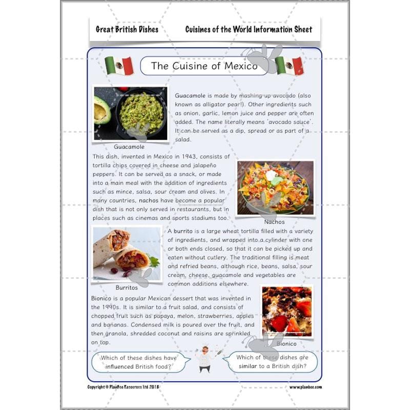 PlanBee Great British Dishes: KS2 DT scheme of work by PlanBee