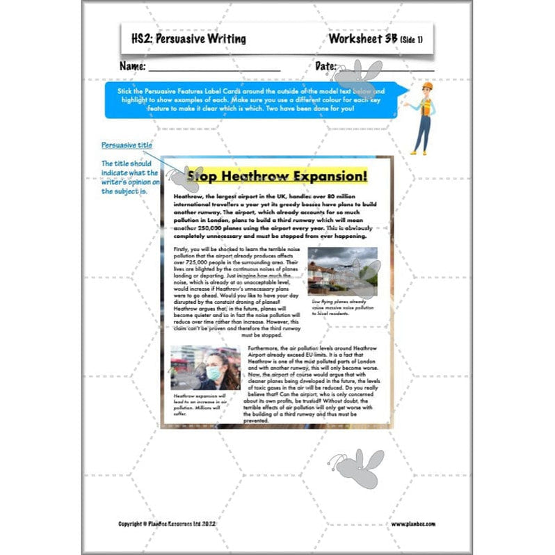 HS2 Persuasive Writing Year 6 KS2 English Pack By PlanBee hs2-persuasive-writing-year-6-ks2-english-pack-by-planbee
