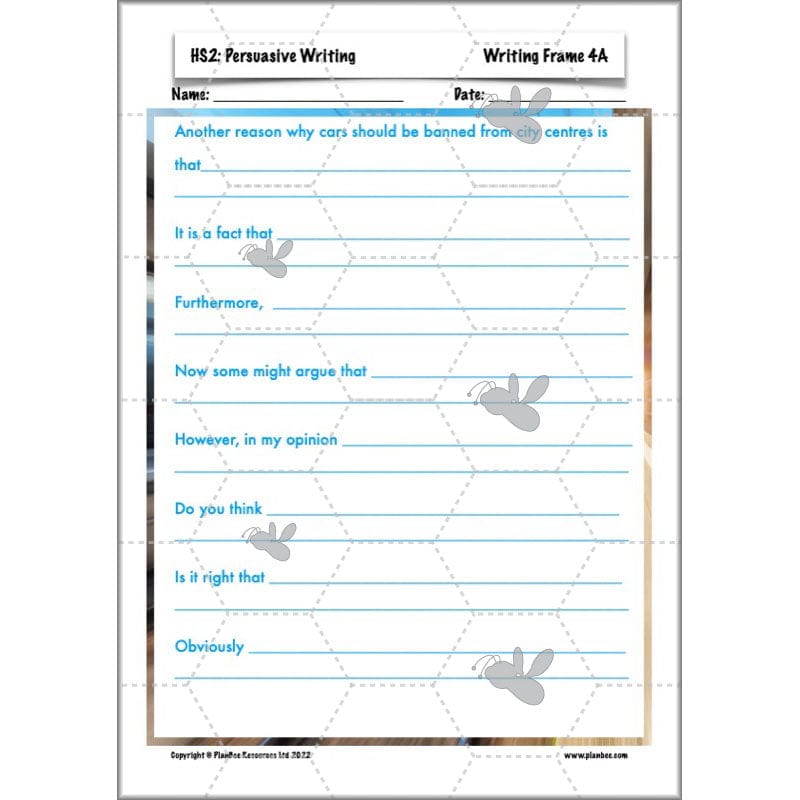 PlanBee HS2 Persuasive Writing KS2 English Planning Pack | PlanBee