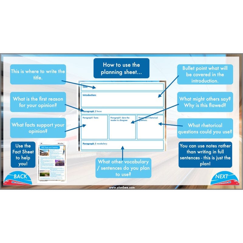 PlanBee HS2 Persuasive Writing KS2 English Planning Pack | PlanBee