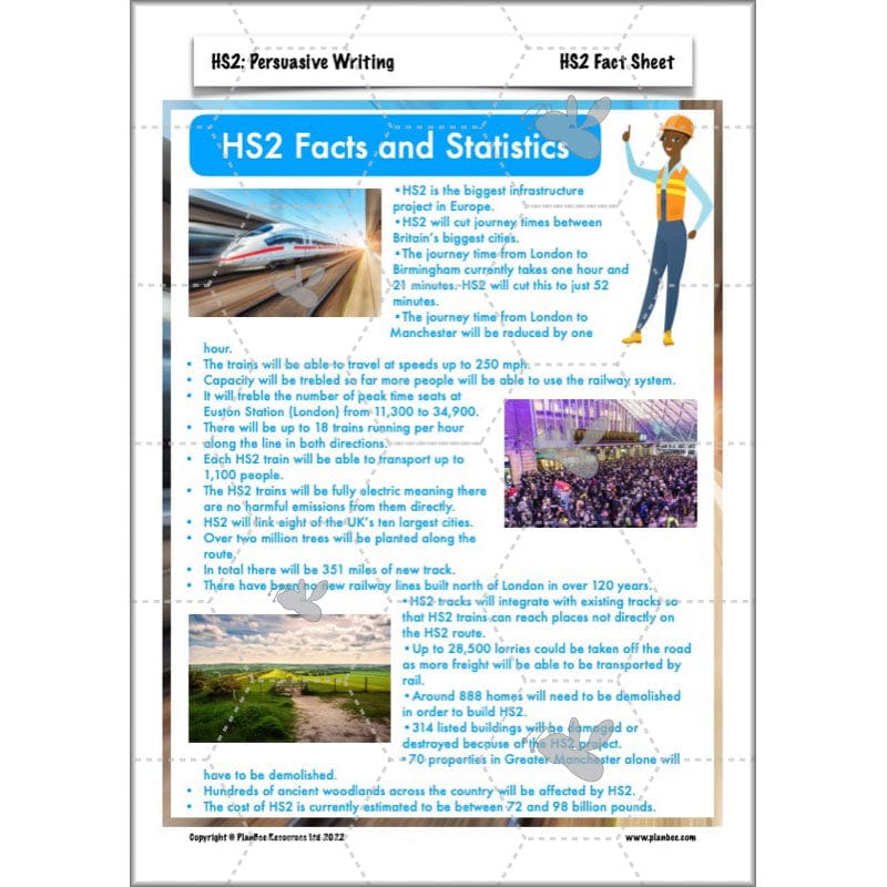 PlanBee HS2 Persuasive Writing KS2 English Planning Pack | PlanBee