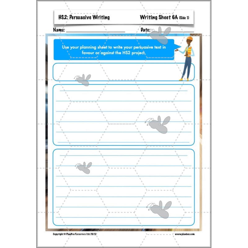 PlanBee HS2 Persuasive Writing KS2 English Planning Pack | PlanBee