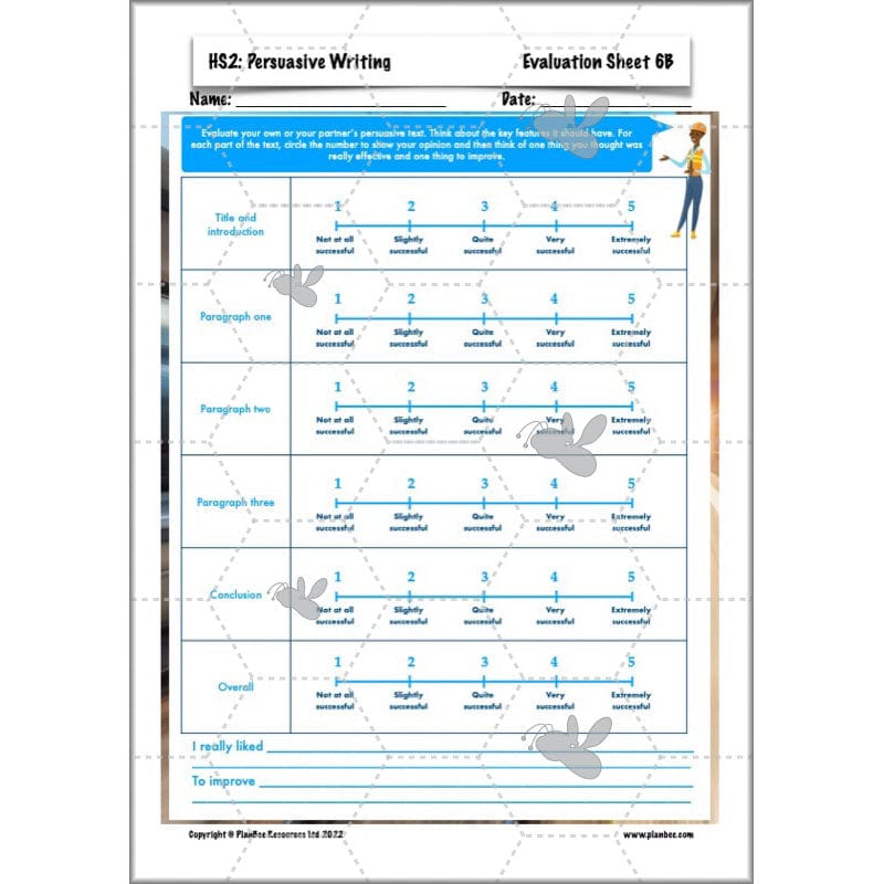 PlanBee HS2 Persuasive Writing KS2 English Planning Pack | PlanBee