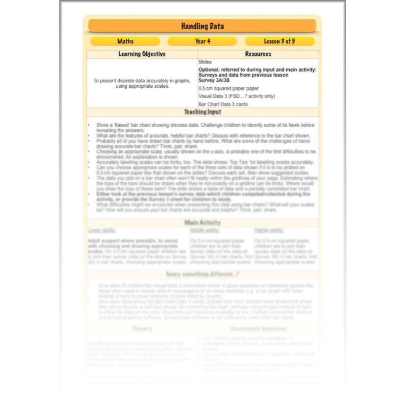 PlanBee Handling Data Year 4 Maths Lessons by PlanBee