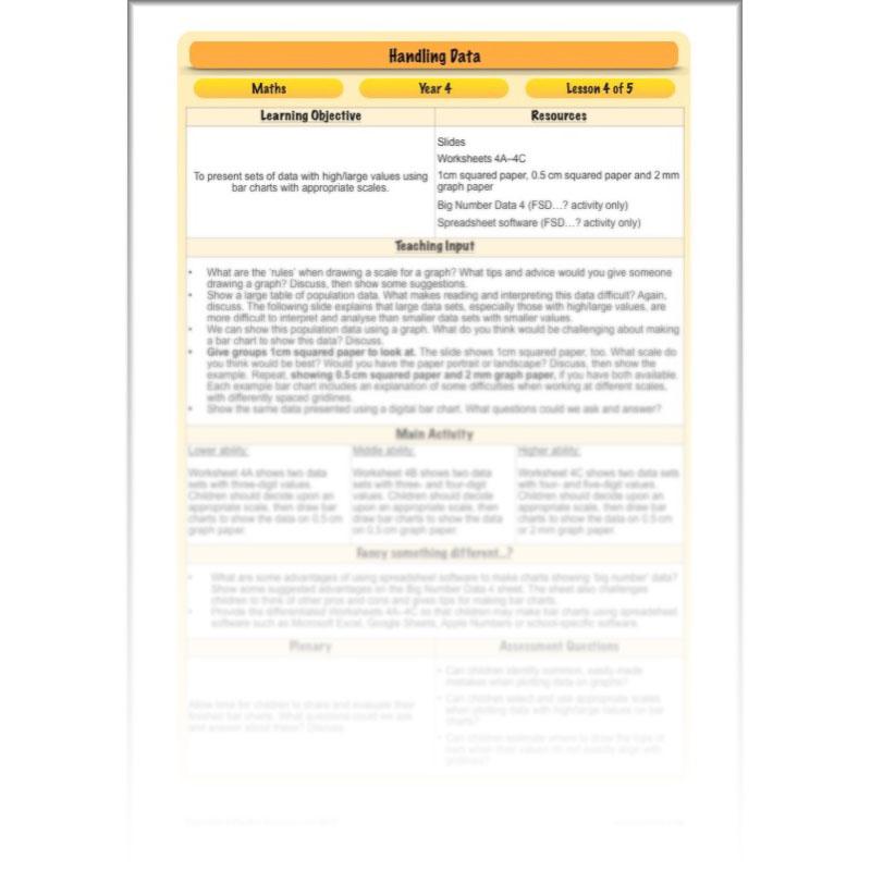 PlanBee Handling Data Year 4 Maths Lessons by PlanBee