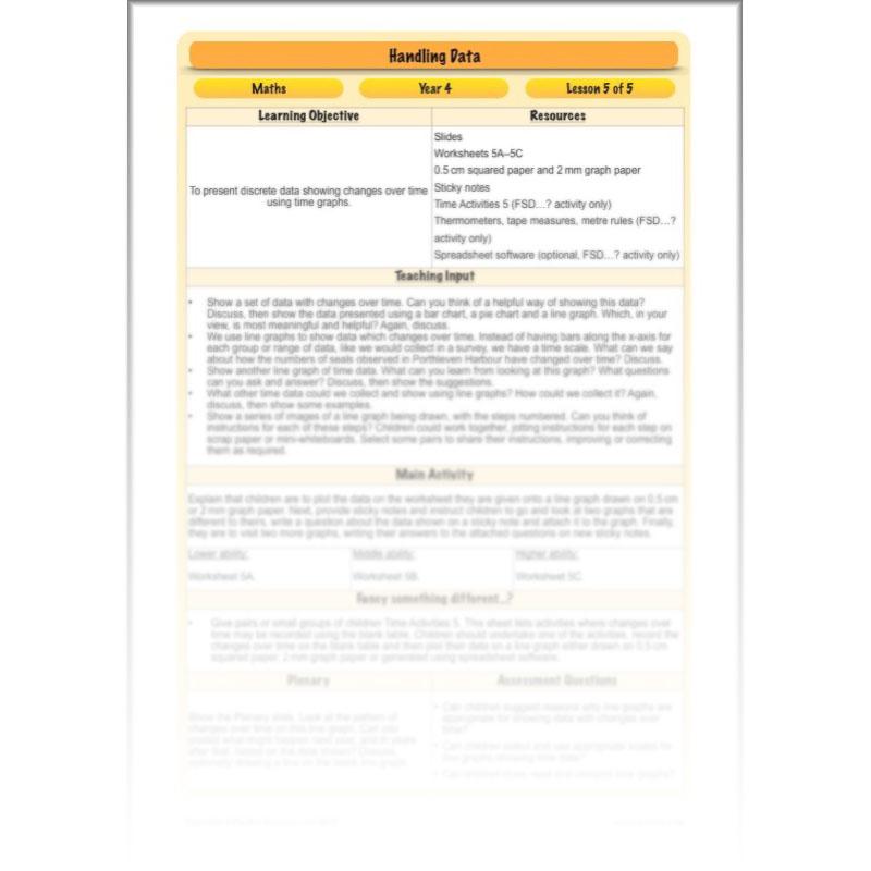 PlanBee Handling Data Year 4 Maths Lessons by PlanBee
