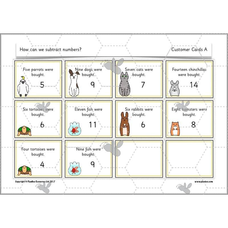 PlanBee How Can We Subtract Numbers? Maths scheme of work for Year 2