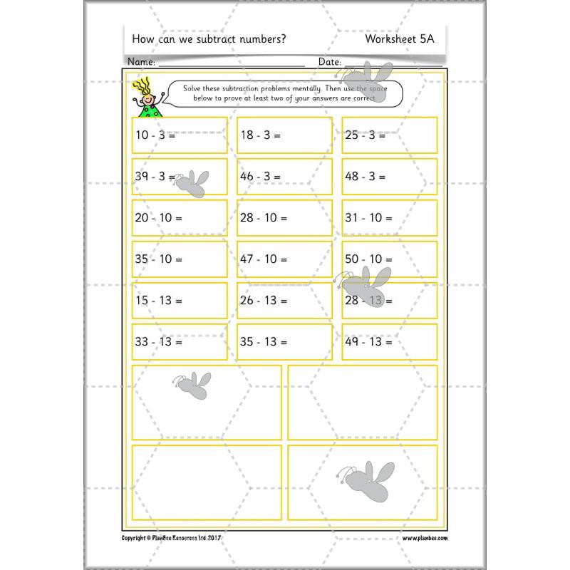PlanBee How Can We Subtract Numbers? Maths scheme of work for Year 2