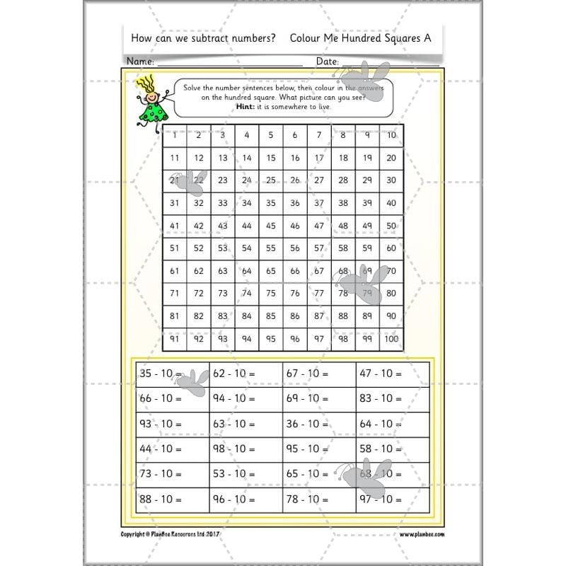 PlanBee How Can We Subtract Numbers? Maths scheme of work for Year 2
