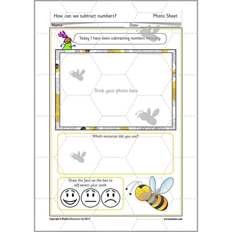 PlanBee How Can We Subtract Numbers? Maths scheme of work for Year 2