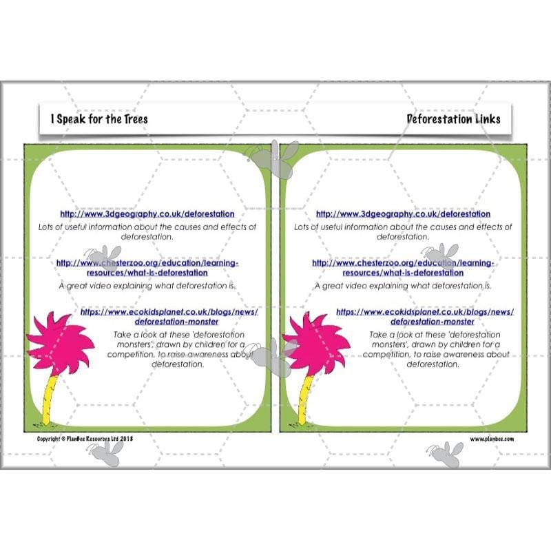 PlanBee I Speak for the Trees KS2 Ecosystems ESR Lessons