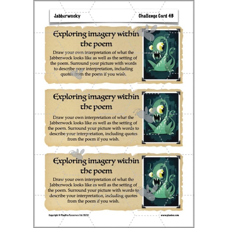 PlanBee Jabberwocky Planning KS2 | Year 5 Poetry | PlanBee