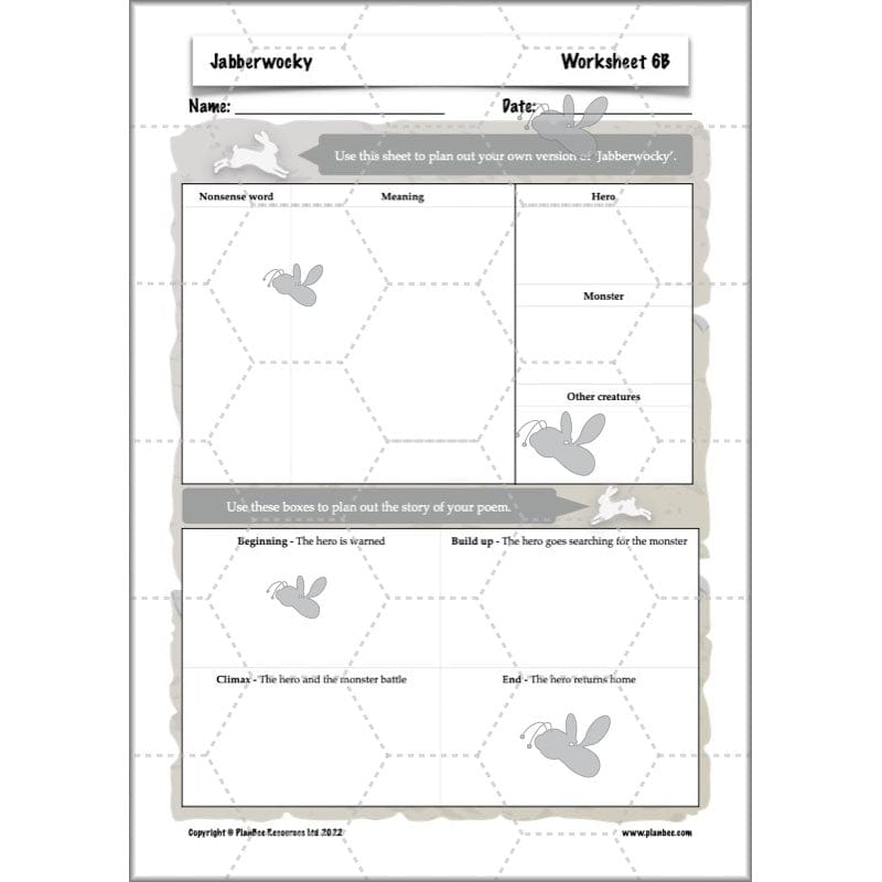 PlanBee Jabberwocky Planning KS2 | Year 5 Poetry | PlanBee