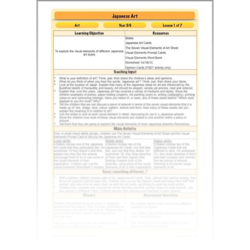 PlanBee Japanese Art for kids: PlanBee Art Lessons for UKS2