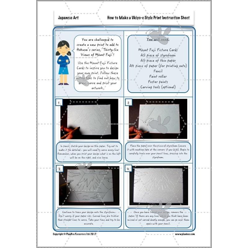 PlanBee Japanese Art for kids: PlanBee Art Lessons for UKS2