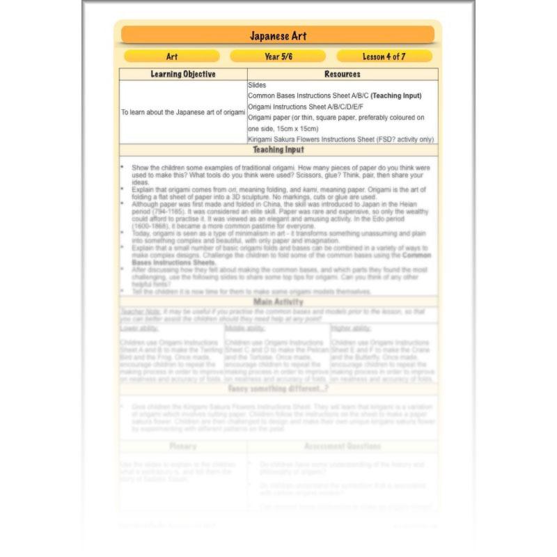 PlanBee Japanese Art for kids: PlanBee Art Lessons for UKS2