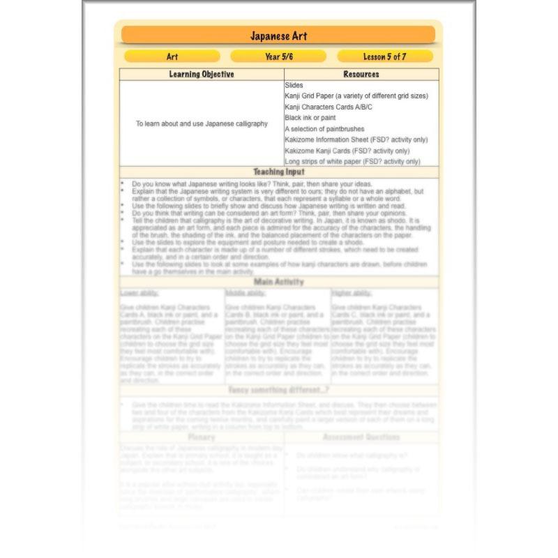 PlanBee Japanese Art for kids: PlanBee Art Lessons for UKS2