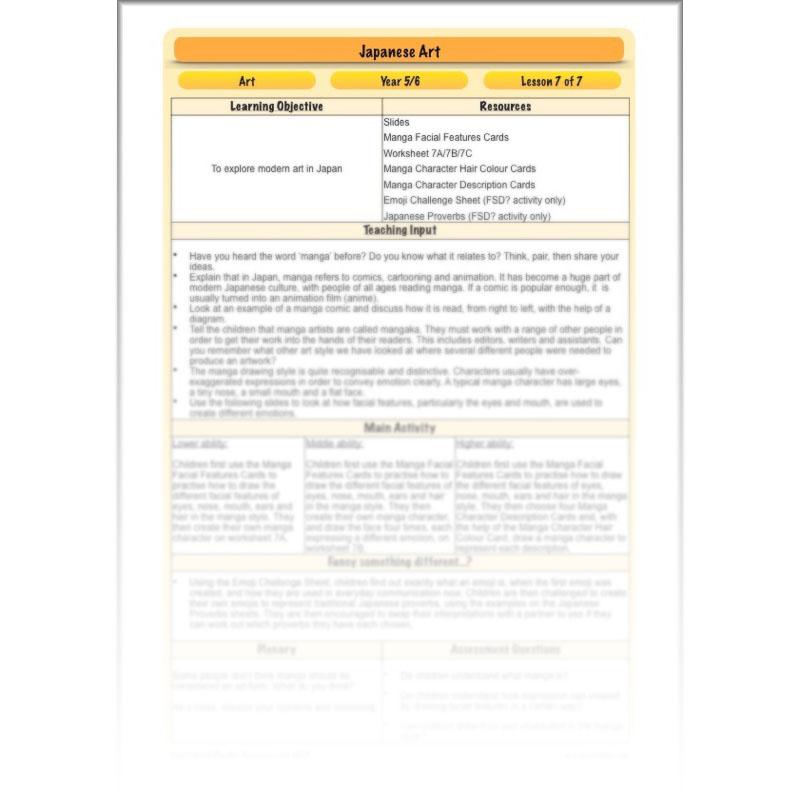 PlanBee Japanese Art for kids: PlanBee Art Lessons for UKS2