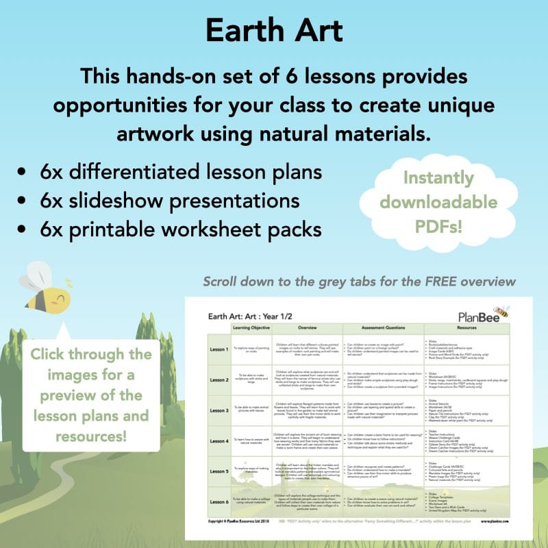 PlanBee Earth Art KS1 Nature Art for Kids by PlanBee