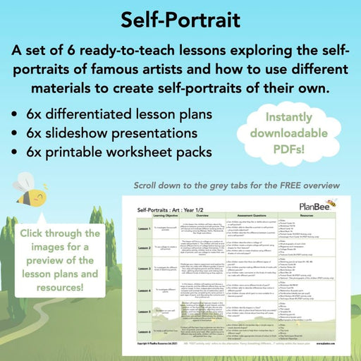 PlanBee Self-Portraits KS1 Art Lessons - PlanBee