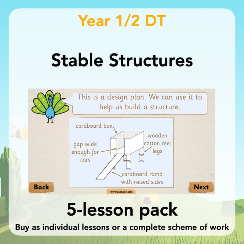 Building Structure Science Lesson DT Structures KS1 & KS2 Design and Technology by PlanBee